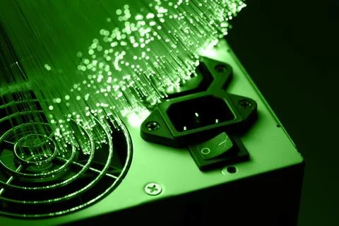 Fiber optics background with lots of light spots Stock Photos
