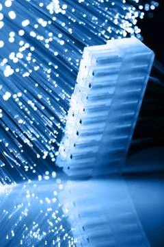 Fiber optics background with lots of light spots Stock Photos