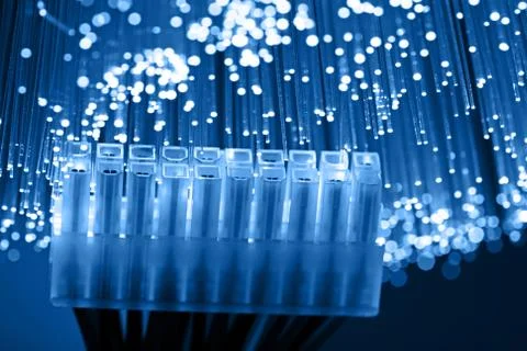 Fiber optics background with lots of light spots Stock Photos