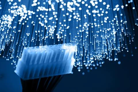 Fiber optics background with lots of light spots Stock Photos