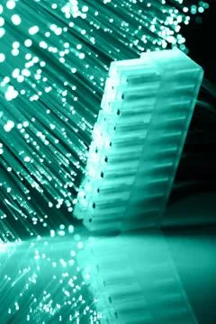 Fiber optics background with lots of light spots Stock Photos