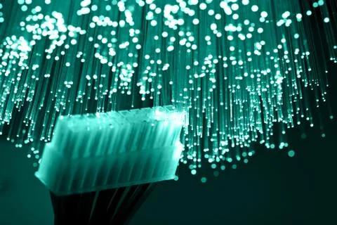 Fiber optics background with lots of light spots Stock Photos