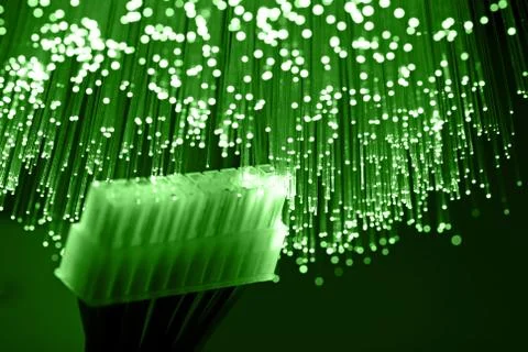 Fiber optics background with lots of light spots Stock Photos