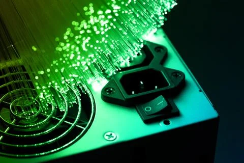 Fiber optics background with lots of light spots Stock Photos