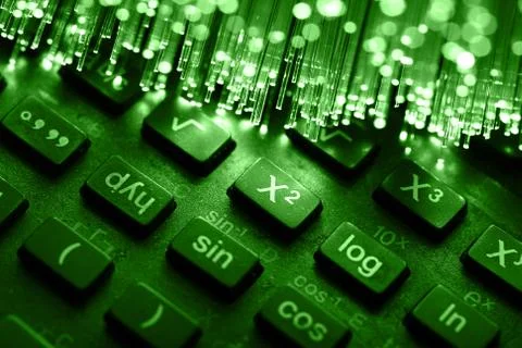 Fiber optics background with lots of light spots Stock Photos