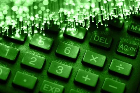 Fiber optics background with lots of light spots Stock Photos