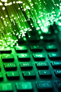 Fiber optics background with lots of light spots Foto stock