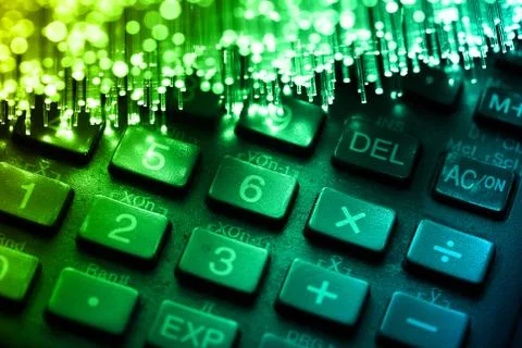 Fiber optics background with lots of light spots Stock Photos