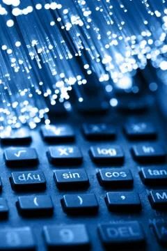Fiber optics background with lots of light spots Stock Photos