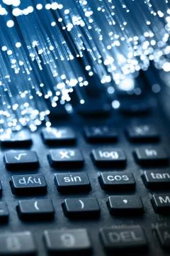 Fiber optics background with lots of light spots Foto stock