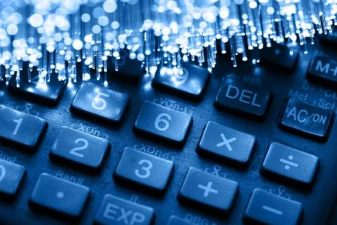 Fiber optics background with lots of light spots Stock Photos