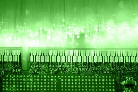Fiber optics background with lots of light spots Stock Photos