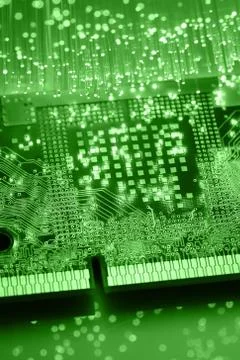 Fiber optics background with lots of light spots Stock Photos