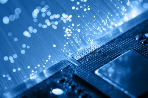 Fiber optics background with lots of light spots Stock Photos