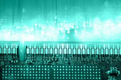 Fiber optics background with lots of light spots Stock Photos