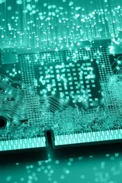 Fiber optics background with lots of light spots Stock Photos