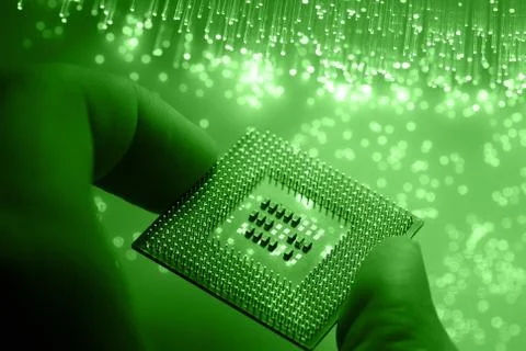 Fiber optics background with lots of light spots Stock Photos
