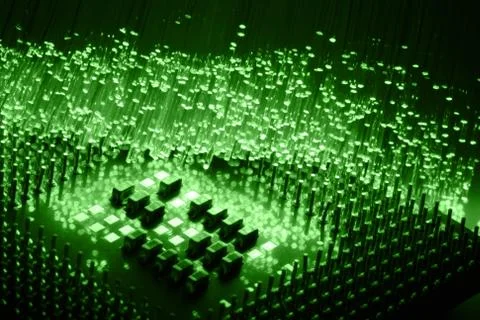 Fiber optics background with lots of light spots Stock Photos