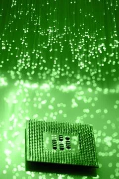 Fiber optics background with lots of light spots Stock Photos