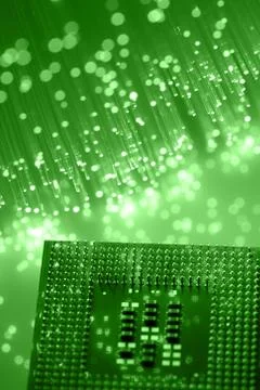 Fiber optics background with lots of light spots Stock Photos