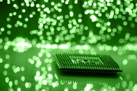 Fiber optics background with lots of light spots Stock Photos