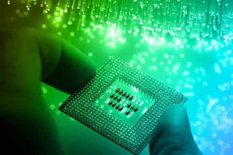Fiber optics background with lots of light spots Stock Photos