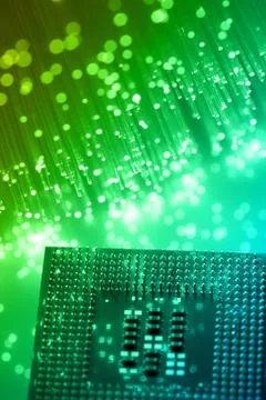 Fiber optics background with lots of light spots Stock Photos