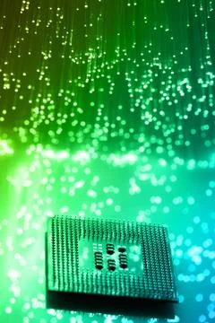 Fiber optics background with lots of light spots Stock Photos