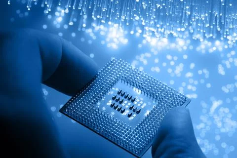 Fiber optics background with lots of light spots Stock Photos
