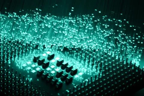 Fiber optics background with lots of light spots Stock Photos