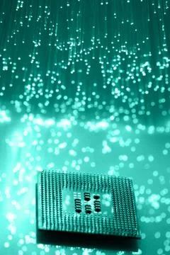 Fiber optics background with lots of light spots Stock Photos