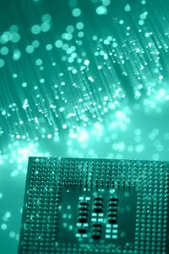 Fiber optics background with lots of light spots Stock Photos