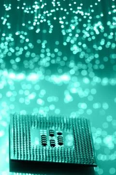 Fiber optics background with lots of light spots Stock Photos