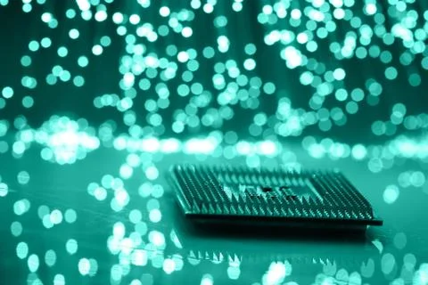 Fiber optics background with lots of light spots Stock Photos