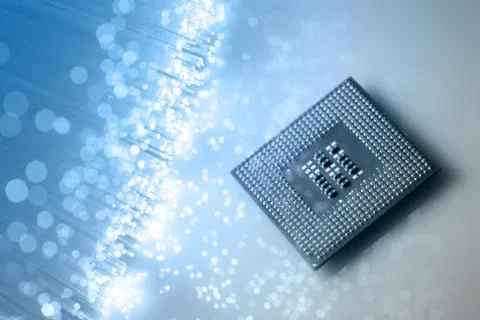 Fiber optics background with lots of light spots Stock Photos