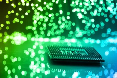 Fiber optics background with lots of light spots Stock Photos
