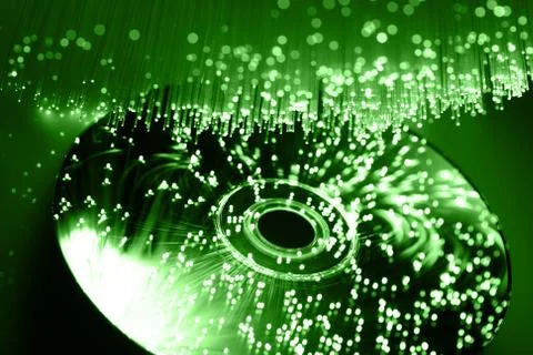 Fiber optics background with lots of light spots Stock Photos