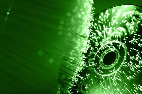 Fiber optics background with lots of light spots Stock Photos