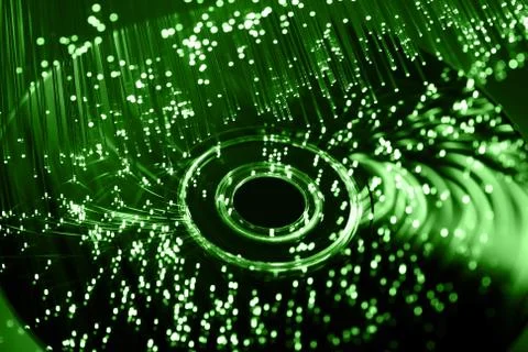 Fiber optics background with lots of light spots Stock Photos