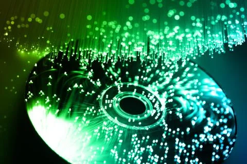 Fiber optics background with lots of light spots Stock Photos