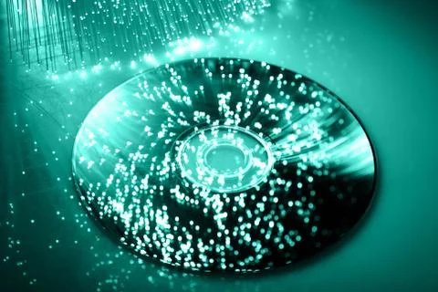 Fiber optics background with lots of light spots Stock Photos