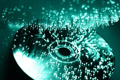 Fiber optics background with lots of light spots Stock Photos