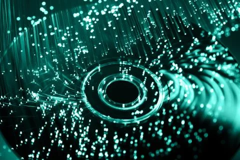 Fiber optics background with lots of light spots Stock Photos