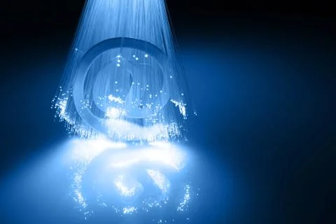 Fiber optics background with lots of light spots Stock Photos