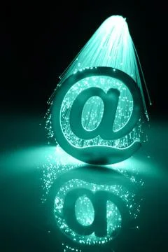 Fiber optics background with lots of light spots Stock Photos
