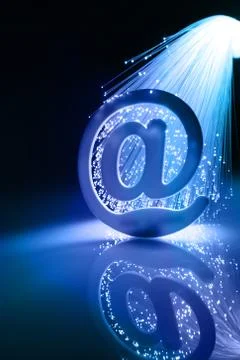 Fiber optics background with lots of light spots Stock Photos