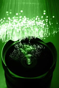 Fiber optics background with lots of light spots Stock Photos
