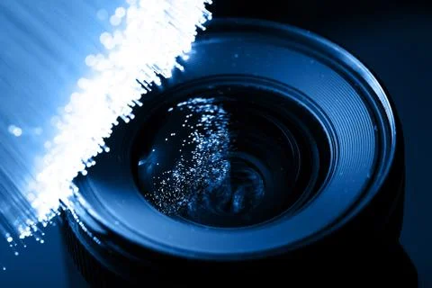 Fiber optics background with lots of light spots Stock Photos