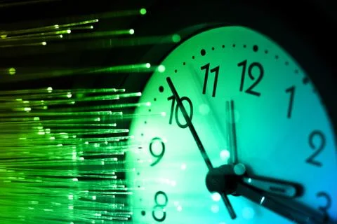 Fiber optics background with lots of light spots Stock Photos