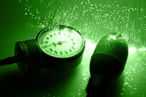 Fiber optics background with lots of light spots Stock Photos